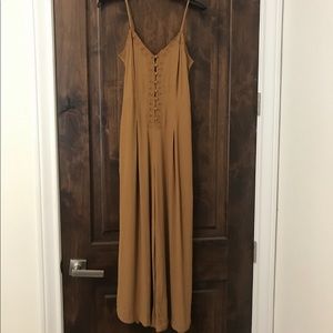 Lovely Dark Gold Free People Jumpsuit